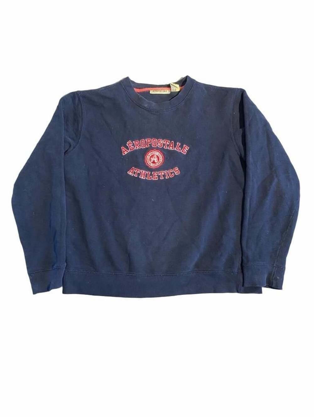 Aeropostale Athletics Varsity Crewneck Sweatshirt Size L Blue
